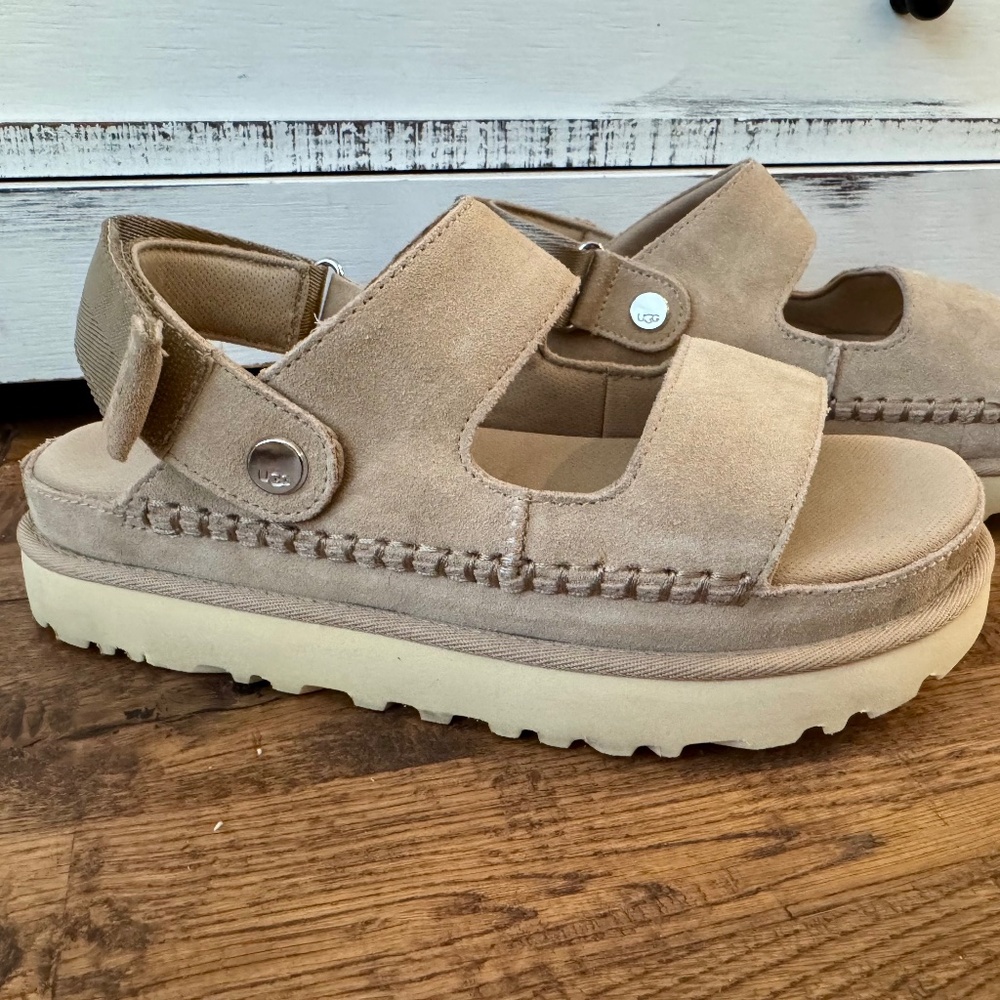 NEW UGG Goldenstar Glide Sandal Sand Platform Women's Size 8